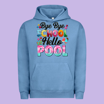 Bye Bye School Hello Pool Urban Hoodie Designed By Barkaloodesign