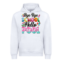 White bye bye school hello pool Urban Hoodie - BarkalooDesign