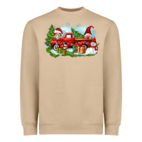 Mushroom Christmas gnomes truck Heavyweight Sweatshirt - Zillion Design Studio