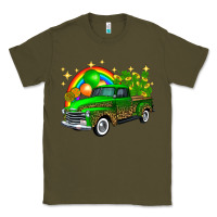 Army Green st patricks shamrock gold rainbow balloon candy truck Classic Tee - FaDigitalArtStudio