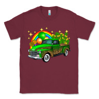 Burgundy st patricks shamrock gold rainbow balloon candy truck Classic Tee - FaDigitalArtStudio