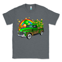 Charcoal Heather st patricks shamrock gold rainbow balloon candy truck Classic Tee - FaDigitalArtStudio