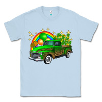 Dusty Blue st patricks shamrock gold rainbow balloon candy truck Classic Tee - FaDigitalArtStudio