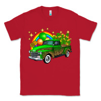 Red st patricks shamrock gold rainbow balloon candy truck Classic Tee - FaDigitalArtStudio