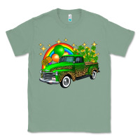 Sage st patricks shamrock gold rainbow balloon candy truck Classic Tee - FaDigitalArtStudio