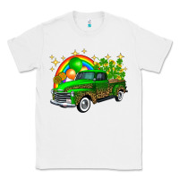 White st patricks shamrock gold rainbow balloon candy truck Classic Tee - FaDigitalArtStudio