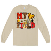 Mushroom my heart is on that field softball Long Sleeve Tee - AdoDesignShop