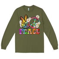 Army Green lgbtq peace and sembols Long Sleeve Tee - HRA Design Shop