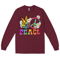 Burgundy lgbtq peace and sembols Long Sleeve Tee - HRA Design Shop