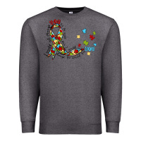 Charcoal Heather autism awareness Premium Sweatshirt - MaliasSmallBusiness