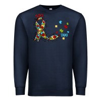Navy autism awareness Premium Sweatshirt - MaliasSmallBusiness