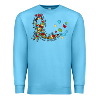 Ocean Blue autism awareness Premium Sweatshirt - MaliasSmallBusiness