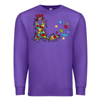 Purple autism awareness Premium Sweatshirt - MaliasSmallBusiness
