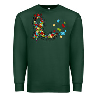 Sports Green autism awareness Premium Sweatshirt - MaliasSmallBusiness