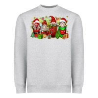 Heather Grey Christmas gnome coffee cups Heavyweight Sweatshirt - Zillion Design Studio