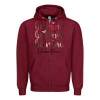 Burgundy be mine valentine Zipper Hoodie - JahusDesignShop
