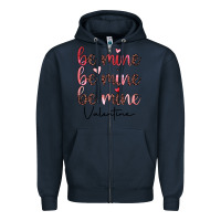 Navy be mine valentine Zipper Hoodie - JahusDesignShop