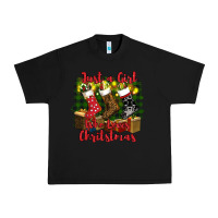 Black just a girl who loves christmas Urban Heavy Tee - RanaPortraitStore