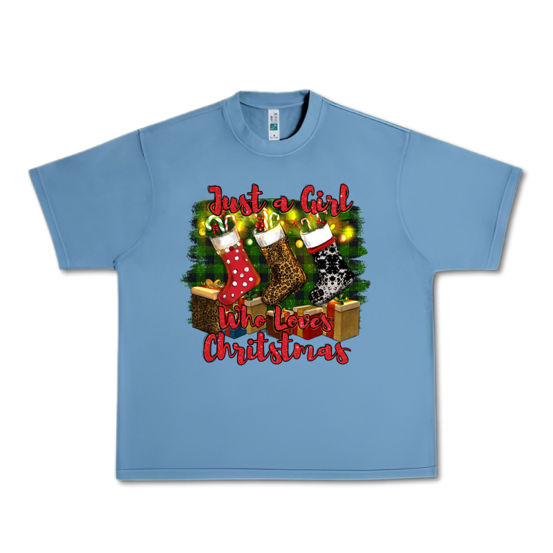 Just A Girl Who Loves Christmas Urban Heavy Tee by RanaPortraitStore | Teevron