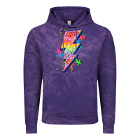 Cloud Purple lightning bolt autism Vintage Hoodie - Zillion Design Studio