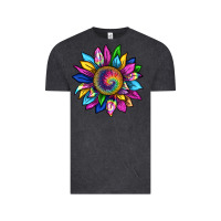 Vintage Black tie dye sunflower Vintage Tee - texasbilliewilder