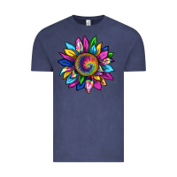 Vintage Denim tie dye sunflower Vintage Tee - texasbilliewilder