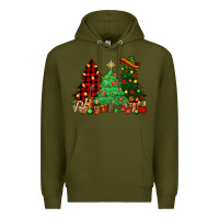 Army Green Mexican Christmas trees Premium Hoodie - NancyCooperArtShop