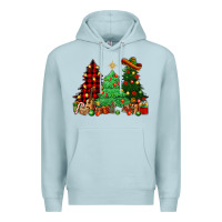 Blue Mist Mexican Christmas trees Premium Hoodie - NancyCooperArtShop