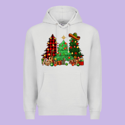Mexican Christmas Trees Premium Hoodie Designed By Nancycooperartshop
