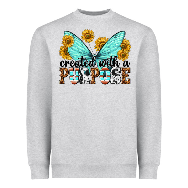 Created With A Purpose Heavyweight Sweatshirt by texasbilliewilder | Teevron