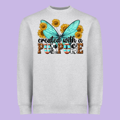 Created With A Purpose Heavyweight Sweatshirt Designed By Texasbilliewilder