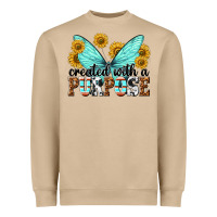Mushroom created with a purpose Heavyweight Sweatshirt - texasbilliewilder