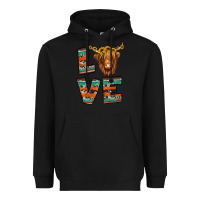 Black love highland cow Heavyweight Hoodie - Jasminsmagicworld