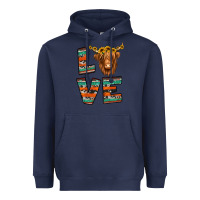 Navy love highland cow Heavyweight Hoodie - Jasminsmagicworld