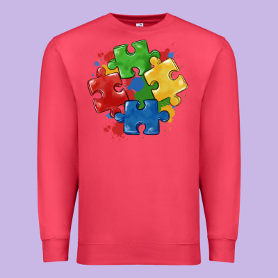 Autism Puzzles Premium Sweatshirt Designed By Maliassmallbusiness