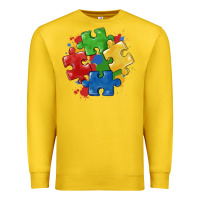 Lemon autism puzzles Premium Sweatshirt - MaliasSmallBusiness