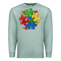 Seafoam autism puzzles Premium Sweatshirt - MaliasSmallBusiness