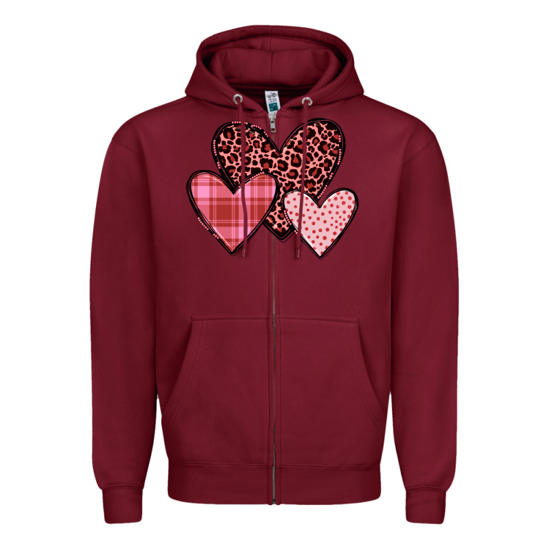 Hearts Zipper Hoodie by JahusDesignShop | Teevron
