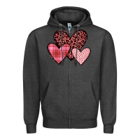 Charcoal Heather hearts Zipper Hoodie - JahusDesignShop