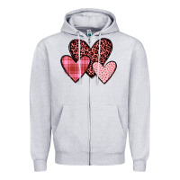 Heather Grey hearts Zipper Hoodie - JahusDesignShop
