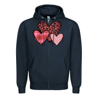 Navy hearts Zipper Hoodie - JahusDesignShop