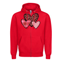 Red hearts Zipper Hoodie - JahusDesignShop