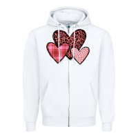 White hearts Zipper Hoodie - JahusDesignShop