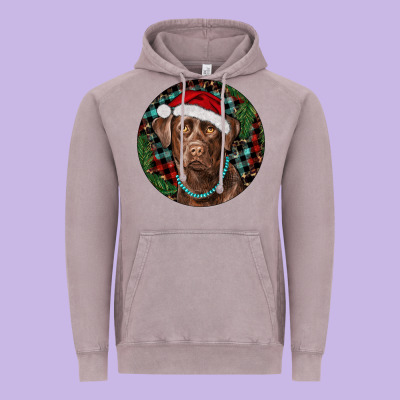 Vintage Hoodie Labrador Retriever Christmas