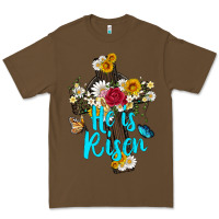 Cacao he is rısen with cross and butterfly Premium Tee - Artiststas