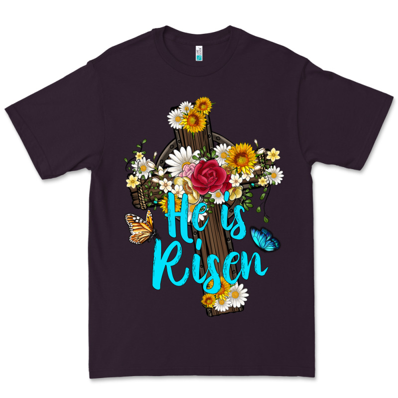 He Is Rısen With Cross And Butterfly Premium Tee by Artiststas | Teevron