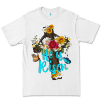 White he is rısen with cross and butterfly Premium Tee - Artiststas
