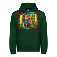 Forest Green hundred percent latina strong woman Urban Hoodie - Jasminsmagicworld
