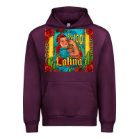 Mauve Wine hundred percent latina strong woman Urban Hoodie - Jasminsmagicworld