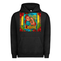 Pigment Black hundred percent latina strong woman Urban Hoodie - Jasminsmagicworld